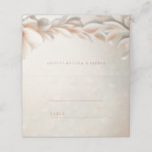 Elegante blos bloemenbruiloftsplaats kaart plaatskaartje (Buitenkant ongevouwen)