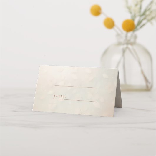 Elegante blos bloemenbruiloftsplaats kaart plaatskaartje (Voorkant)