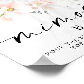 Elegante Blozende Bloemen Bruids Bruiloft Mimosa B Poster (Hoek)