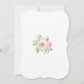 Elegante Blozende Bloemen Gouden Geometrische Trou Kaart (Achterkant)