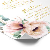 Elegante Blozende Bloemen | Signature Dranken Bord Poster (Hoek)