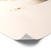 Elegante Blozende Perzik Bloem Koek Keuken Bakkeri Poster (Hoek)