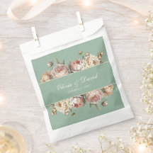 Elegante Blozende Stof Roze Pioenrozen Zachtgroene