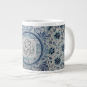 Elegante Blue Batik Specialty Mok (Voorkant rechts)