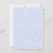 Elegante Blue Birthday Invitation Kaart (Achterkant)