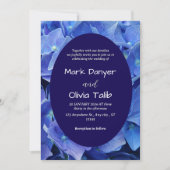 Elegante Blue Board Wedding Invitation Sjabloon Kaart (Voorkant)