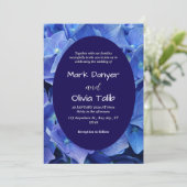 Elegante Blue Board Wedding Invitation Sjabloon Kaart (Staand voorkant)