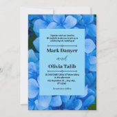 Elegante Blue Board Wedding Invitation Sjabloon Kaart (Voorkant)