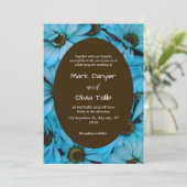 Elegante Blue Board Wedding Invitation Sjabloon Kaart (Staand voorkant)