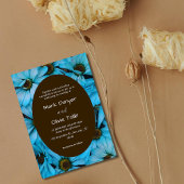 Elegante Blue Board Wedding Invitation Sjabloon Kaart
