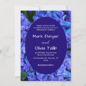 Elegante Blue Board Wedding Invitation Sjabloon Kaart (Voorkant)