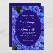 Elegante Blue Board Wedding Invitation Sjabloon Kaart (Voorkant / Achterkant)