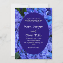 Elegante Blue Board Wedding Invitation Sjabloon