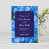 Elegante Blue Board Wedding Invitation Sjabloon Kaart (Staand voorkant)