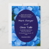 Elegante Blue Board Wedding Invitation Sjabloon Kaart (Voorkant)