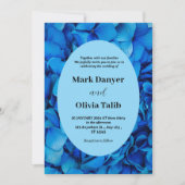 Elegante Blue Board Wedding Invitation Sjabloon Kaart (Voorkant)