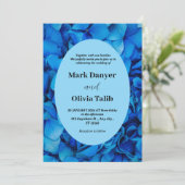 Elegante Blue Board Wedding Invitation Sjabloon Kaart (Staand voorkant)