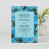 Elegante Blue Board Wedding Invitation Sjabloon Kaart (Staand voorkant)