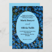 Elegante Blue Board Wedding Invitation Sjabloon Kaart (Voorkant / Achterkant)