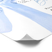 Elegante Blue Bow Baby shower Momosa Bar Poster (Hoek)