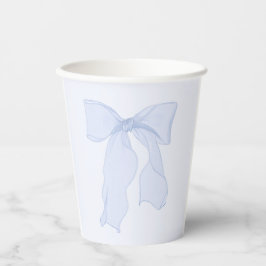 Elegante Blue Bow Coquette Papieren Bekers