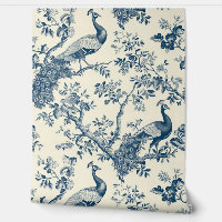 Elegante  Blue Chinoiserie Peacock