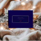 Elegante Blue Christmas Guest Adresetiketten Sticker
