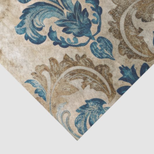 Elegante Blue Decoupage Tissuepapier (Detail)