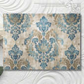 Elegante Blue Decoupage Tissuepapier