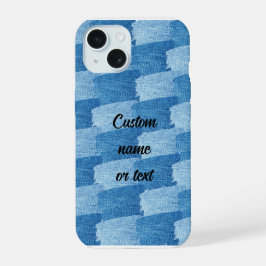 Elegante Blue Denim Telefoonhoes iPhone 15 Case