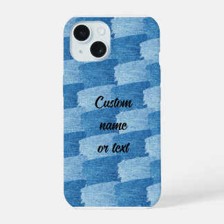 Elegante Blue Denim Telefoonhoes iPhone 15 Case