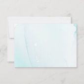 Elegante Blue Flower Gepersonaliseerd bruiloft Kaart (Achterkant)