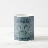 Elegante Blue Flower Swirl Mok (Center)