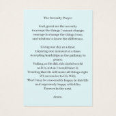 Elegante Blue Funeral Memorial Prayer Kaart (Achterkant)