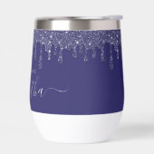 Elegante Blue Glitter Drip 40 en fantastische verj (Links)