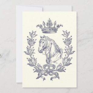 Elegante Blue Horse Crown Laurel Kaart