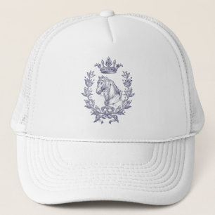 Elegante  Blue Horse Laurel Crown Trucker Pet