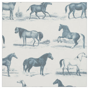 Elegante Blue Horse rassen Stof