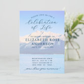 Elegante Blue Mountain-viering van het levensmonum Kaart (Staand voorkant)