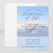 Elegante Blue Mountain-viering van het levensmonum Kaart (Voorkant / Achterkant)