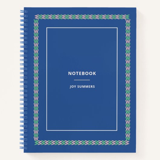 Elegante Blue Notitieboek Planner (Voorkant)