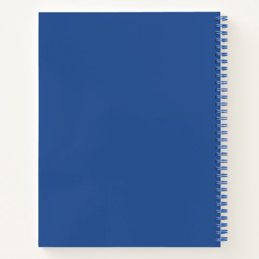 Elegante Blue Notitieboek Planner (Achterkant)
