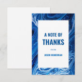 Elegante Blue Ocean Waves Bar Mitswa Bedankkaart (Voorkant / Achterkant)