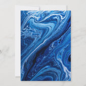 Elegante Blue Ocean Waves Bar Mitswa Kaart (Achterkant)