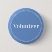 Elegante Blue Pin-back Vrijwillige Buttonnen Ronde Button 5,7 Cm (Voorkant)