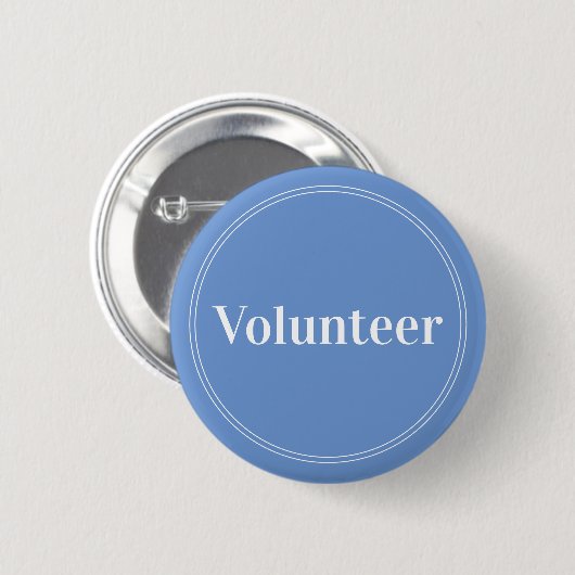 Elegante Blue Pin-back Vrijwillige Buttonnen Ronde Button 5,7 Cm (Voorkant /achterkant)