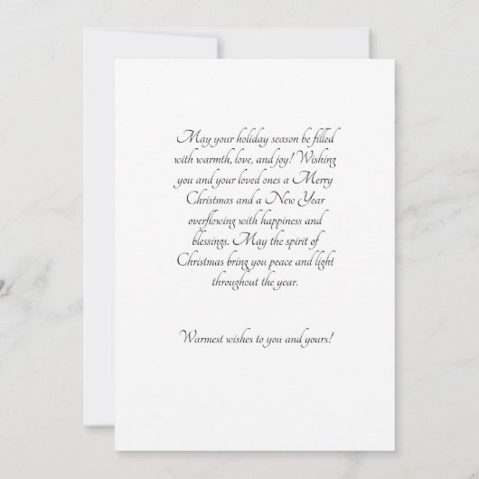 Elegante Blue Snowflake Holiday Kaart (Achterkant)