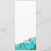 Elegante Blue Waterverf Script Wedding Menu (Achterkant)