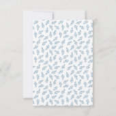 Elegante Blue Wedding Honeymoon Fund QR Code Kaart (Achterkant)