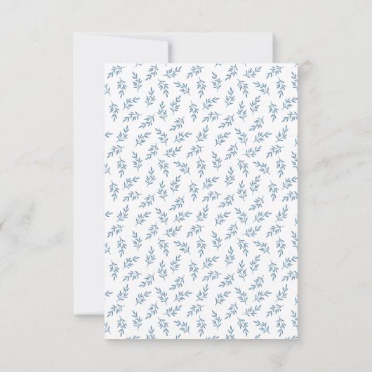 Elegante Blue Wedding Honeymoon Fund QR Code Kaart (Achterkant)